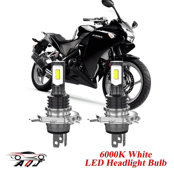 Compatible with Honda CBR250R 2011 2012 2013, 2-Pack H4 9003 HB2 Led Headlight Bulbs Motorcycle Bulb,1700lm 6500K Cool White, 12v-24v DC