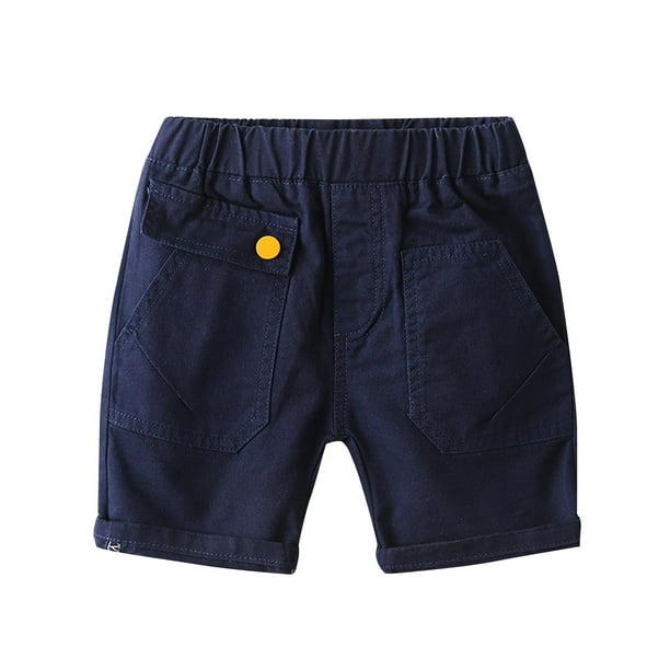 Odeerbi 2-7 Años Pantalones Cortos de Carga Para Niños Pantalones Cortos de Algodón Pantalones Cortos Deportivos Pantalones de Trabajo de Cintura Elástica