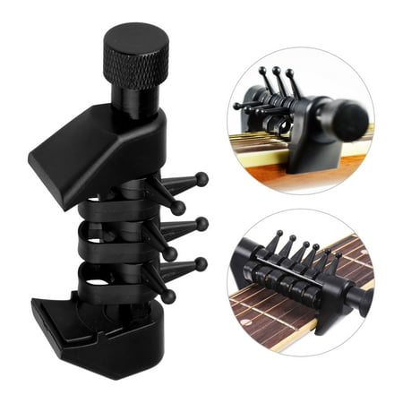 Cort Electric Acoustic EEEkit Multifunction Guitar Capo for 6-String Acoustic Guitars , Electric Guitar, Black ()