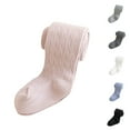 thumbnail image 2 of Qingpeng Toddler Little Girls Cotton Leggings Fall Winter Footed Thick Cable Knit Solid Tights Winter Thermal Pantyhose, 2 of 3