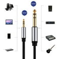 thumbnail image 2 of Portable 3.5mm to 6.35mm Stereo Cable for Easy Use in Homes Entertainment Professional Setting Guitar to Auxiliary Cord, 2 of 8