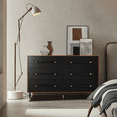 thumbnail image 6 of Finnhomy 6 Drawer Mid Century Modern Bedroom Dressers with Black Drawers, 6 of 6