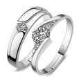 thumbnail image 1 of Anillo ajustable para parejas con ilusiones de amor de plata 925, 1 of 1