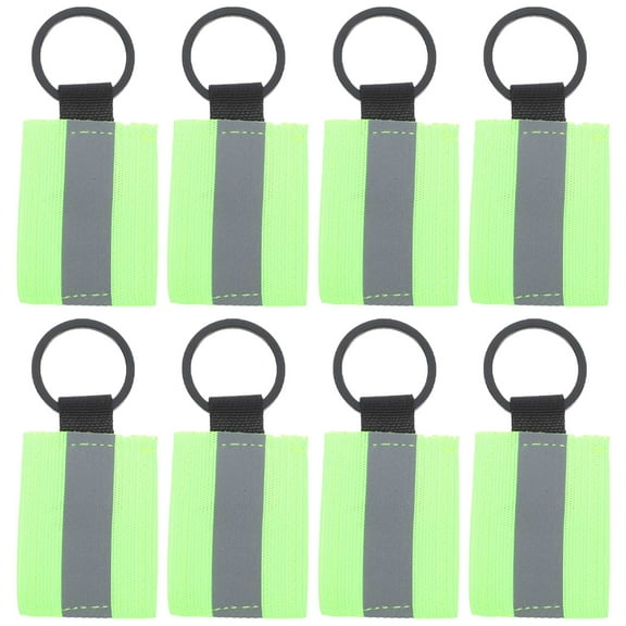 8 Pcs Reflective Keychain Safety for Kids Mens Keychains Labels Fob Backpack Man