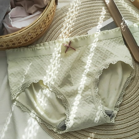 

miayilima panties for women jacquard panties breathable comfortable cotton bottom panties seamless glare triangle panties size one size