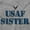 Heather, variant on US Air Force USAF Sister Proud Sis Youth T Shirt Tee Girls Infant Toddler Brisco Brands 6M