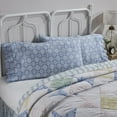 thumbnail image 3 of VHC Brands Jolie, Farmhouse Ruffled Pillow Cases, King Size, Floral, Blue & Green, 21x36+4, Set of 2, 3 of 3