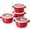 28 oz Red with Lids, variant on LE TAUCI 22 oz Soup Bowls with Handles, Ceramic French Onion Soup Bowls Microwave Safe, Stackable, Oven and Dishwasher Safe Bowls,Set of 4 Soup Bowls