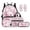 Axolotl Cherry Blossom, variant on Capybara Strawberry Leopard Print 5 Piece Kids School Backpack For Primary School Girls 17 Inch Book Bag Lunch Bag Pencil Pouch Bookmarks Back To School Gifts For Children
