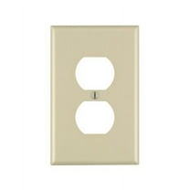 Leviton 80503-I Ivory Midway Single Gang Duplex Receptacle Wall Plate