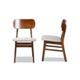 thumbnail image 3 of Baxton Studio Euclid Mid-Century Modern Dining Chair Set, Grey and Walnut Brown (Set of 2), 3 of 5