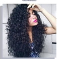 thumbnail image 4 of Pequeño Pelo Rizado Afro Afro Esponjoso Pelo Largo Y Rizado Rosa Red Para El Cabello Negro, 4 of 5