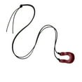 thumbnail image 5 of Long Leather Rope Necklace with U Pendant Two-Tone Alloy Charm for Stacked Jewelry Looks, 5 of 8