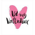 thumbnail image 3 of Valentines Day Duvet Cover Set, Be My Valentine Words with Romantic Cartoon Like Heart Love Image, Decorative 3 Piece Bedding Set with 2 Pillow Shams, King Size, Pink and Black, by Ambesonne, 3 of 3