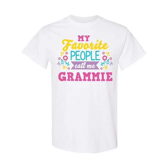 Inktastic My Favorite People Call Me Grammie with Flowers T-Shirt