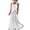 White, variant on Dvprdro Lightweight Solid Cotton Linen Crewneck Sleeveless Shirred Waist Side Pockets Loose A Line Maxi Dress Womens Summer