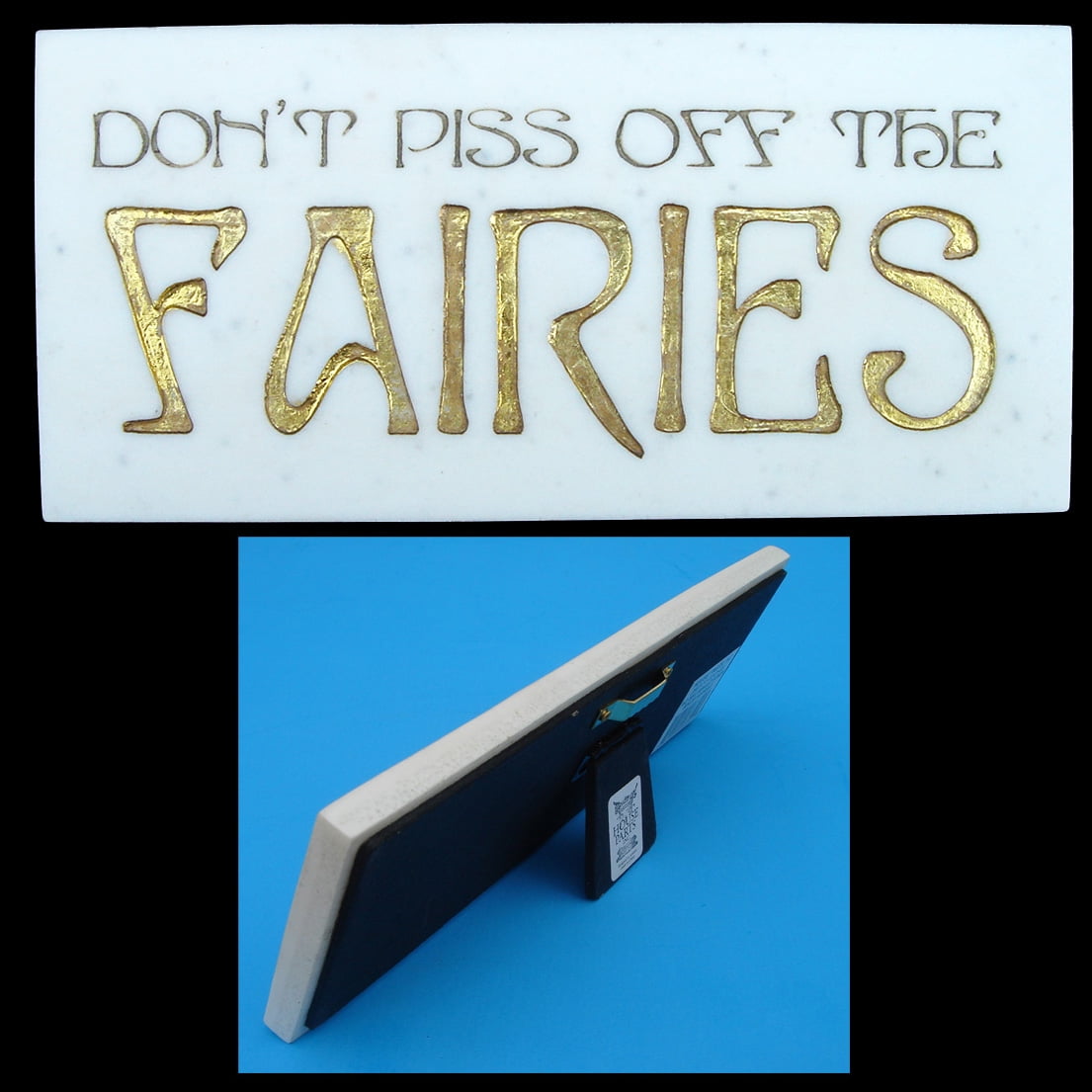 Don T Piss Off The Fairies Marble Finish Plaque Stand Up Sign Home Wall Decor Walmart Com