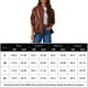 thumbnail image 2 of Chaqueta Bomber Jacket Shacket Jacket Mujer con Bolsillos Moda Streetwear Kuymtek Marrón T L para Mujer, 2 of 6