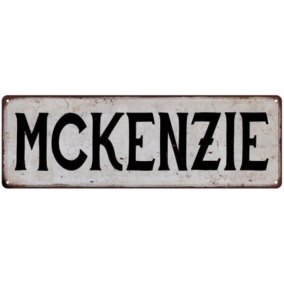 MCKENZIE Vintage Look Rustic Chic Metal Sign 8x24 108240036885