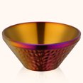 thumbnail image 4 of YAOMOBB Rice Bowl Double Layer Stainless Steel Ramen Noodle Bowl Anti scald Food Grade Tableware with Hammer Pattern Perfect for Rice Salad Soup and Snacks, 4 of 7