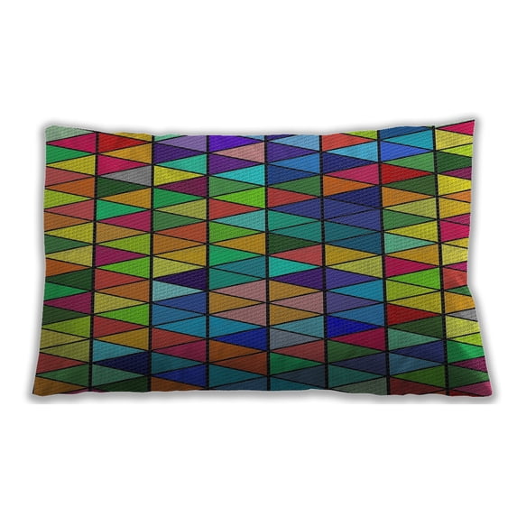 Ahgly Company Outdoor Rectangular Patterned Lumbar Throw Pillow, 13 inch by 19 inch