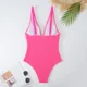 thumbnail image 4 of Conjunto de Bikini de estilo brasileño para mujer, traje de baño de dos piezas con realce, color rojo liso, estilo brasileño, Tanga lateral, 2024, 4 of 5