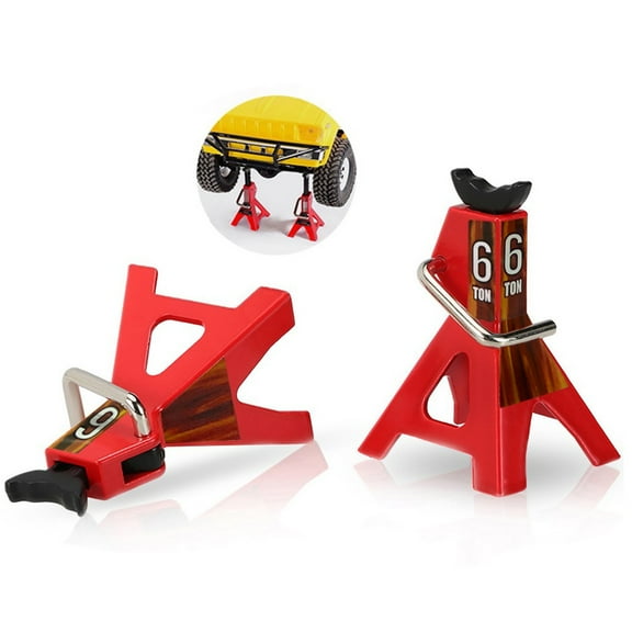 Car Model Repairing 1/10 Scale 6TON Adjustable Height Jack Metal Tool 2Pcs Set for Car Model Enthusiasts