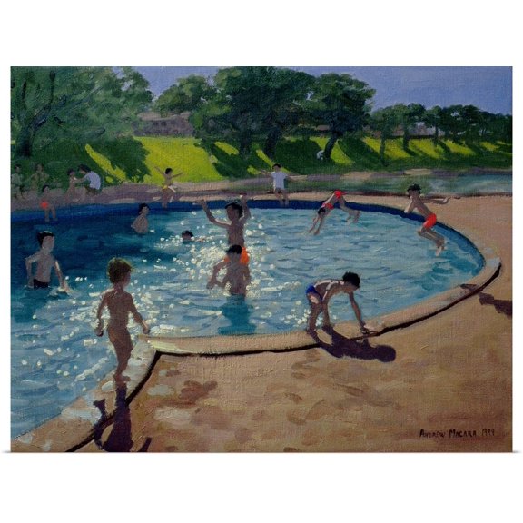 Great BIG Canvas | Rolled Andrew Macara Poster Print entitled Swimming Pool, 1999