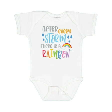 

Inktastic Baby After Every Storm There is a Rainbow Gift Baby Boy or Baby Girl Bodysuit