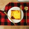 thumbnail image 3 of 4 Pack Buffalo Plaid Placemats Checkered Place Mats Double Layer Placemats 11.4 x 17.3" Inches Decorative Kitchen Cotton Table Placemats, Black and White, 3 of 7
