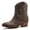 25YY04 Brown, variant on Globalwin Women’s Cowgirl Boots Ankle Brown Cowboy Boots With Embroidered Stitching Low Heel Comfortable Western Boots For Country Outfits Size 8M