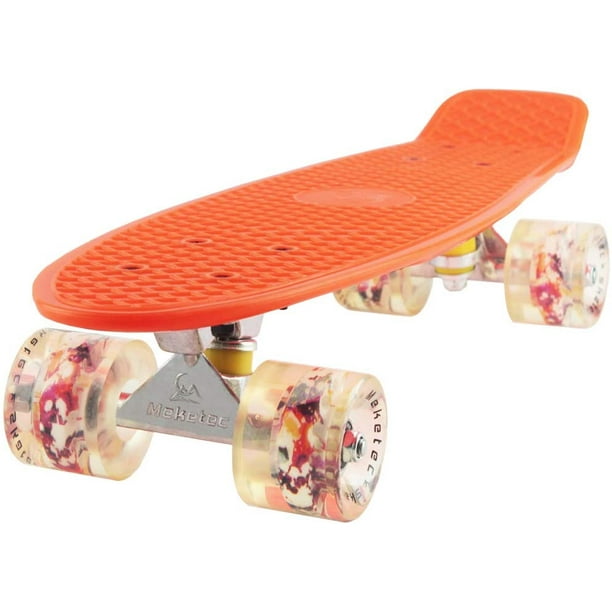 Meketec Skateboards Complete 22 Inch Mini Cruiser Retro Skateboard for Kids  Boys Youths Beginners