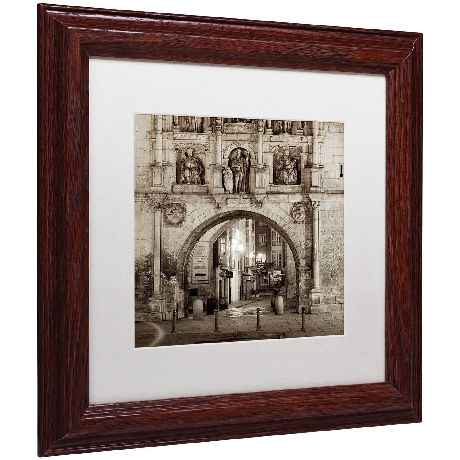 Trademark Fine Art "Burgos I" Canvas Art by Alan Blaustein, White Matte, Wood Frame