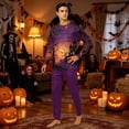 thumbnail image 6 of HTHLVMD Family Matching Set, Halloween Themed Sleepwear, Long Sleeve Loungewear, Halloween Purple Haunted Castle Night Scene Family Matching Pajamas Set, Long Sleeve Crew Neck Home Loungewear, XXL, 6 of 6