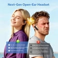 thumbnail image 3 of One Ear Piece Open Ear Bud Air Bone Conduction Earbud Earless Out of Ear Headphones Single Bluetooth Phone Earpiece Earbud Bluetooth Wireless Headsets with Microphone Earhook for Work, 3 of 7