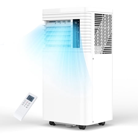 8,000 BTU Portable Air Conditioner - Cools Up to 450 Sq. Ft., 5-in-1 Portable AC Unit for Rooms with Remote Control, Sleep Mode, 24H Timer, for Bedroom, Dorm, Apartment