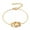 Gold, variant on QQTDFG Stainless Steel Link Bracelet Rhinestone Handcuffs Gold Adjustable Size Z100-Gold