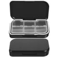thumbnail image 1 of 2Pcs Portable Pills Case 6 Compartments Pills Organizer Pills Storage Box Travel Pills Case, 1 of 9