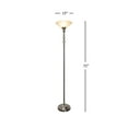 thumbnail image 6 of Dale Tiffany Alaris Orb Art Glass Polished Nickel Torchiere Floor Lamp, 6 of 6