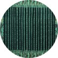 thumbnail image 1 of Ahgly Company Indoor Round Abstract Turquoise Blue Modern Area Rugs, 4' Round, 1 of 4