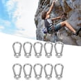 thumbnail image 3 of Ecomeon Stainless Steel Snap Hook,10Pcs Snap Hook Stainless Steel Safety Rope Spring Carabiner Hanging Buckle Accessories,Spring Carabiner, 3 of 8