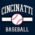 thumbnail image 6 of Wild Bobby City of Cincinnati Baseball Fantasy Fan Sports Men's T-Shirt, Navy, Medium, 6 of 6