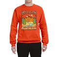 thumbnail image 2 of Wild Bobby Life Was Meant For Great Adventures Mountains Pine Trees Nature Lover Unisex Crewneck Sweatshirt, Orange, Medium, 2 of 6