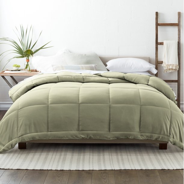 Noble Linens Sage All Season Alternative Down Solid Comforter, Twin
