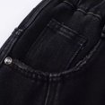 thumbnail image 6 of CPNG Boy's Fashionable Baggy Jeans Teen Boys Wide Leg Button Front Zipper Casual Loose Denim Trousers Streetwear(Black,11-13 Years), 6 of 8