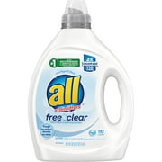all Liquid Laundry Detergent, Free Clear for Sensitive Skin, 2X Concentrated, 110 Loads
