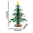 thumbnail image 3 of Wooden Christmas Tree Tabletop Decoration with Removable Ornaments and Star Topper for Holiday Display Home Office Festive Decor, 3 of 5