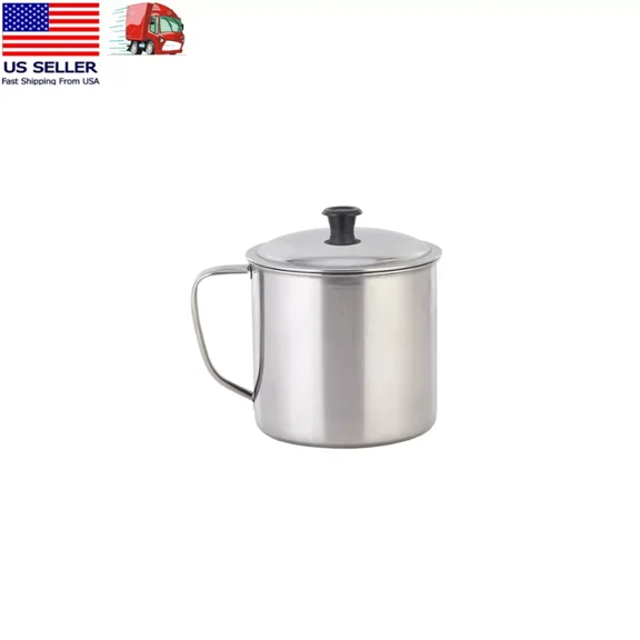 1 Pc Of 24Oz (700Ml) Rust Resistant Tin Cup/Mug With Lid & Handle For Camping