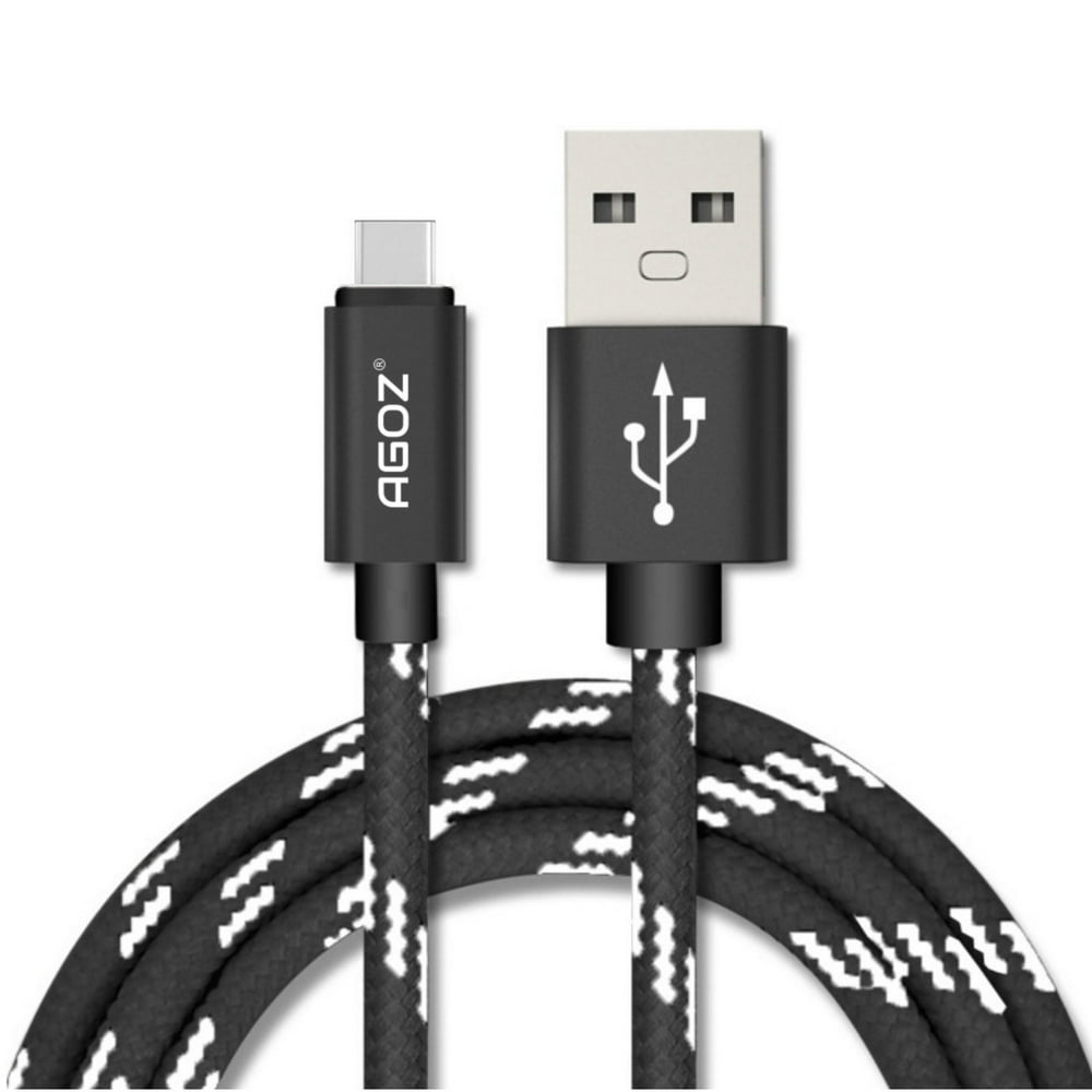 Durable Braided 10ft TypeC Reversible USB Data Sync FAST Charging