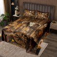 thumbnail image 2 of Erosebridal Western Boot Coverlet Set Queen, Vibrant Sunflower Floral Bedding Set, Rustic Cabin Decor, 2 of 5